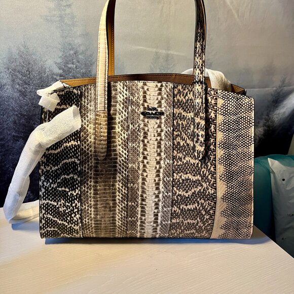 COACH Charlie Carryall In Ombre Snakeskin - Picture 2 of 6